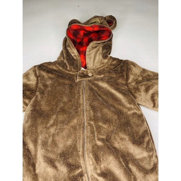 Just For You Carter’s Brown Teddy Bear Baby Outerwear One Piece 3M - Picture 2 of 4